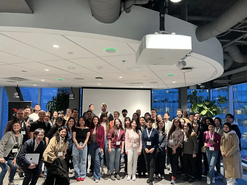 Large group photo of attendees at Cracking the Recruiting Process with Hiring Managers
