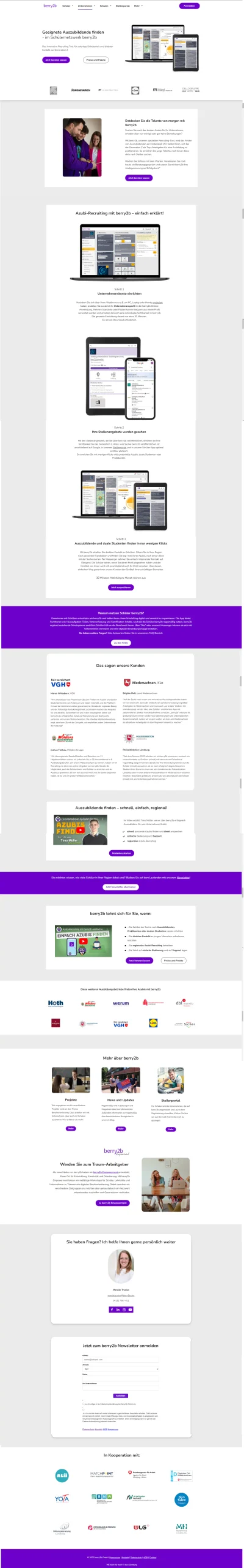 The old business page in full