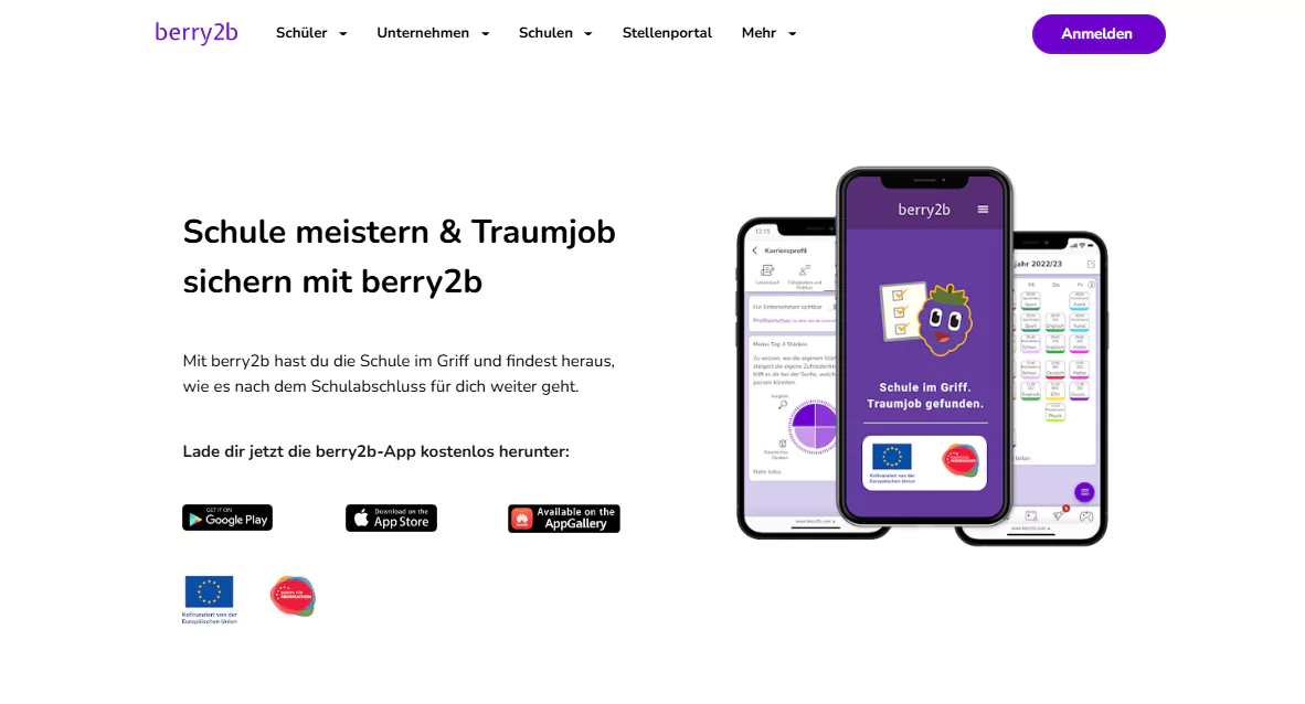 The old homepage hero reading Master your school day and find your dreamjob