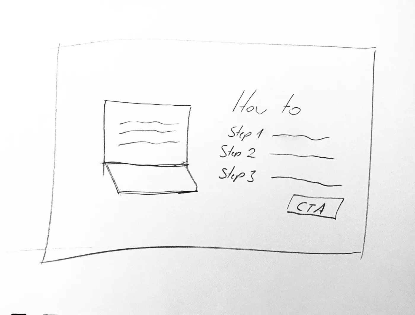 Pencil sketch of a drastically simplified how-it-works section